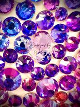 Load image into Gallery viewer, New Coating Purple Rhinestones