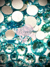 Load image into Gallery viewer, Aqua Rhinestones