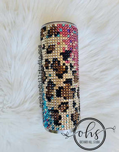 Premium Grid Gypsy Leopard Rhinestone Bundle With Template